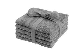 Tvättlappar Basic 25 x 25 cm - Grå - Textil & mattor - Badrumstextil