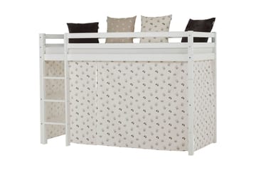 Draperi för våningssäng Sandbacken 200 cm - Vit - Textil & mattor - Barntextilier - Barngardiner