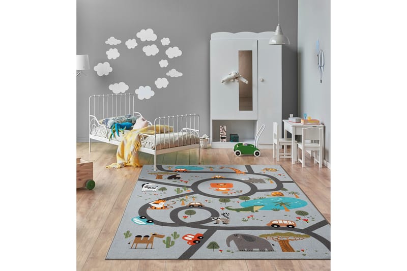 Play Barnmatta 140x200 cm - Grå - Textil & mattor - Barntextilier - Lekmatta & matta barnrum