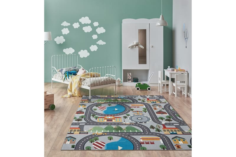 Play Barnmatta 140x200 cm - Grå - Textil & mattor - Barntextilier - Lekmatta & matta barnrum