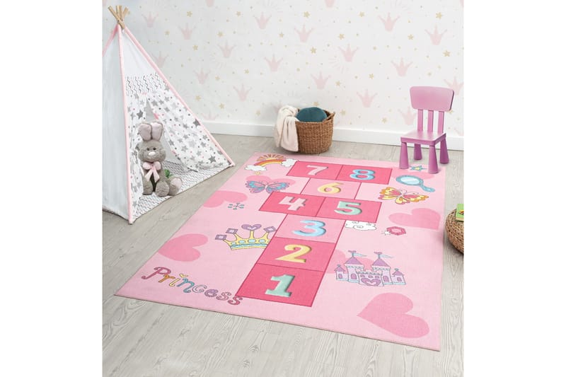 Play Barnmatta 140x200 cm - Rosa - Textil & mattor - Barntextilier - Lekmatta & matta barnrum