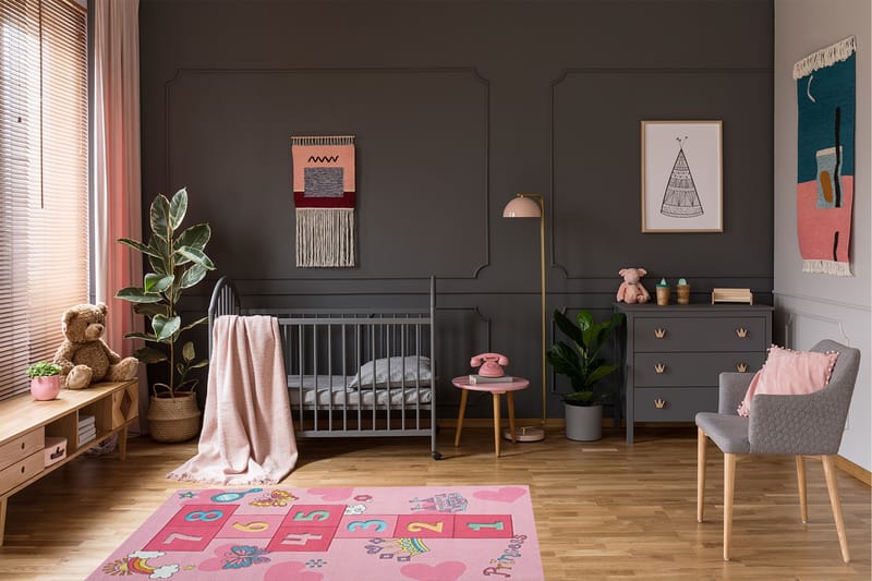 Play Barnmatta 140x200 cm - Rosa - Textil & mattor - Barntextilier - Lekmatta & matta barnrum