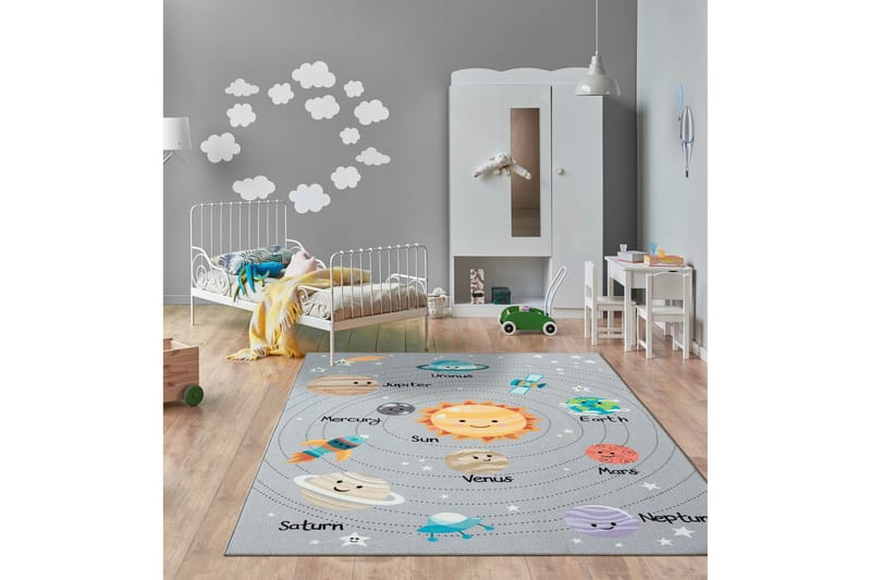 Play Barnmatta 160x230 cm - Grå - Textil & mattor - Barntextilier - Lekmatta & matta barnrum