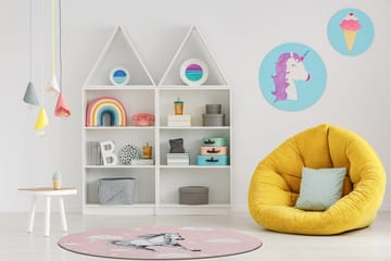 Play Barnmatta Rund 120 cm - Rosa - Textil & mattor - Barntextilier - Lekmatta & matta barnrum
