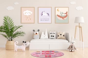 Play Barnmatta Rund 120 cm - Rosa - Textil & mattor - Barntextilier - Lekmatta & matta barnrum
