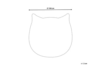 Barnmatta Kitty Rund 100 cm - Grå - Textil & mattor - Barntextilier - Lekmatta & matta barnrum