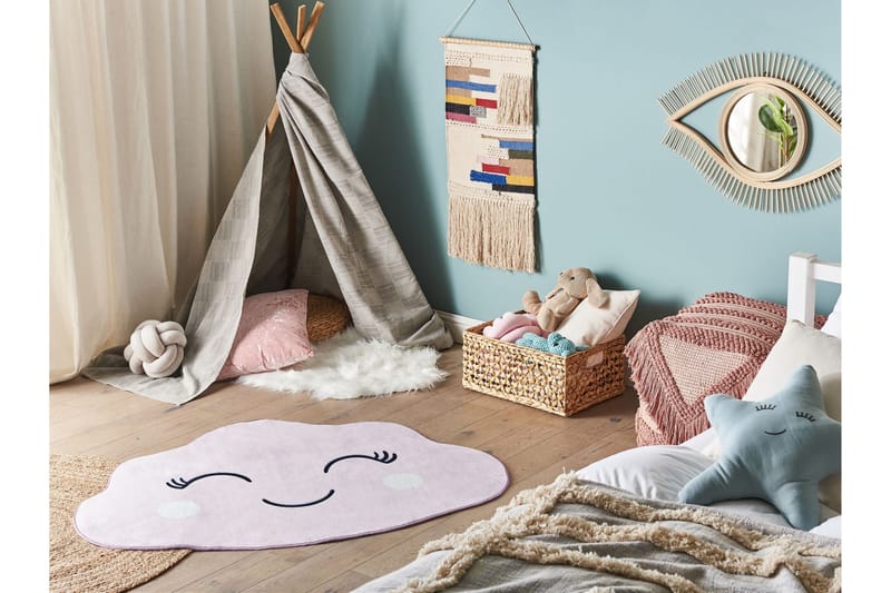 Barnmatta Stratus 90x120 cm - Rosa - Textil & mattor - Barntextilier - Lekmatta & matta barnrum