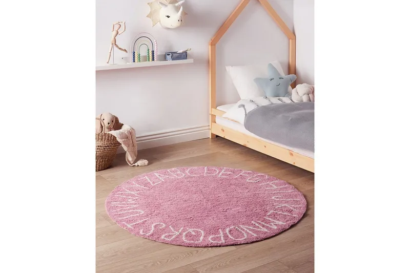 Barnmatta Vurgun - Rosa, Vit - Textil & mattor - Barntextilier - Lekmatta & matta barnrum