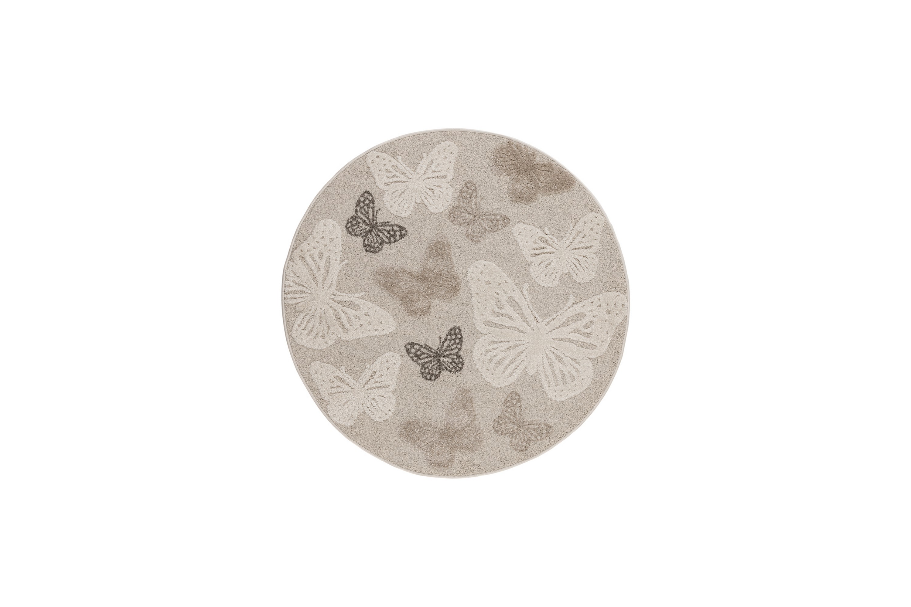 Genova Barn Barnmatta Rund 120 cm Creme