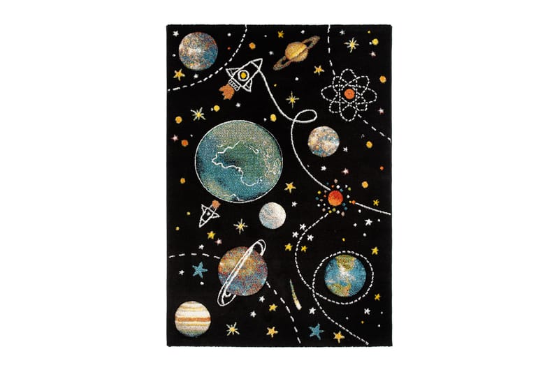 Atlas Matta 140x200 cm - Svart - Textil & mattor - Barntextilier - Lekmatta & matta barnrum