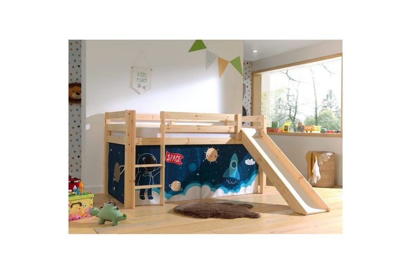 Pino Barngardiner 140 cm - Blå - Textil & mattor - Barntextilier - Barngardiner