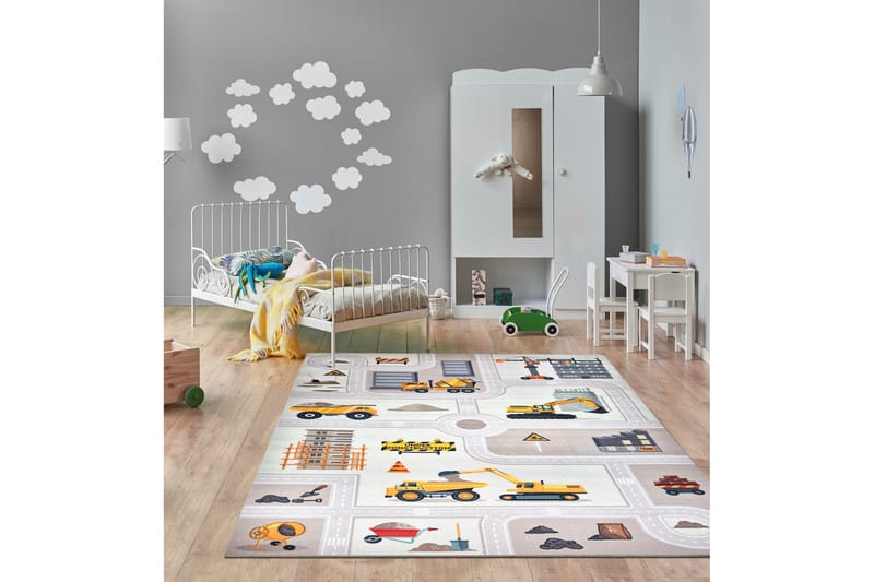 Rajender Barnmatta 140x200 cm Rektangulär - Linne - Textil & mattor - Barntextilier - Lekmatta & matta barnrum