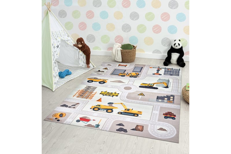 Rajender Barnmatta 140x200 cm Rektangulär - Linne - Textil & mattor - Barntextilier - Lekmatta & matta barnrum