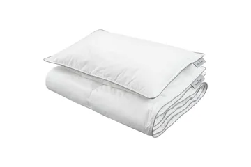 Barntäcke med Kudde Spjälsäng Lyxfiber 100x130 cm - Vit - Textil & mattor - Sängkläder - Täcke