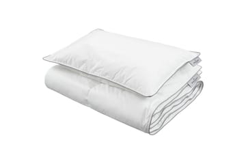 Barntäcke med Kudde Spjälsäng Lyxfiber 100x130 cm - Vit - Textil & mattor - Barntextilier - Sängkläder barn - Bäddset barn