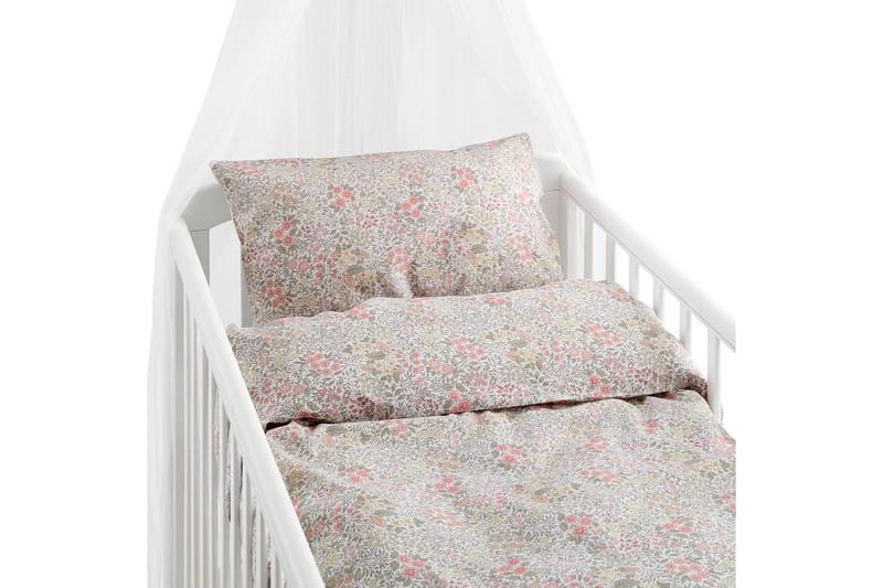 Påslakanset till Spjälsäng 2-Dels Floret Sand, Brun