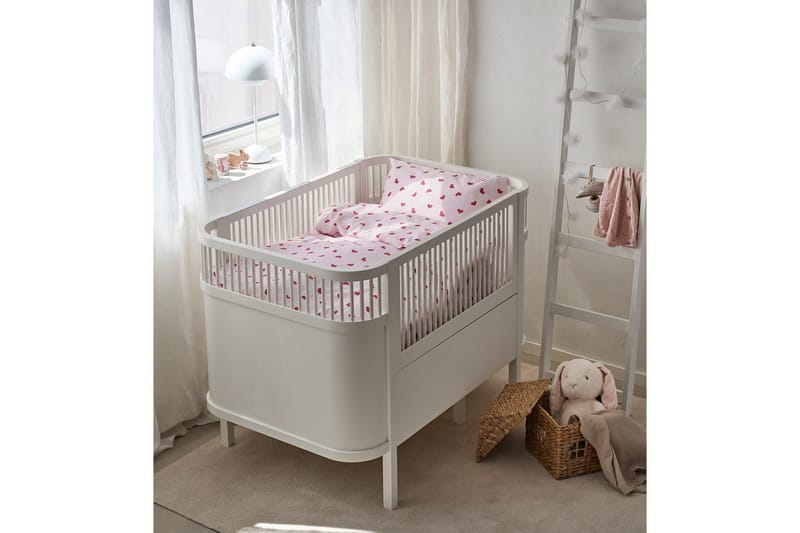 Påslakanset till Spjälsäng 2-Dels Hjärtrud - Rosa - Textil & mattor - Sängkläder - Bäddset & påslakanset - Påslakanset enkelsäng