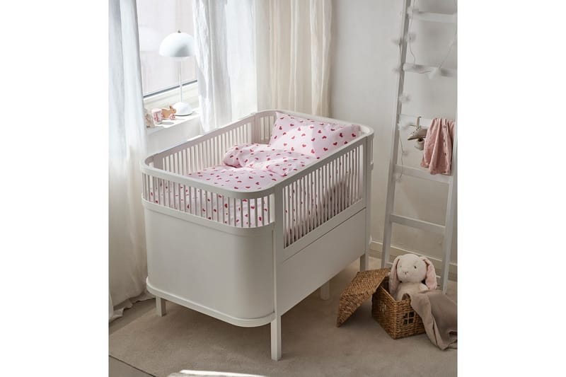 Påslakanset till Spjälsäng 2-Dels Hjärtrud - Rosa - Textil & mattor - Barntextilier - Sängkläder barn - Bäddset barn