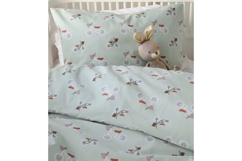 Påslakanset till Spjälsäng 2-Dels Plingeling Grön - Grön - Textil & mattor - Sängkläder - Bäddset & påslakanset - Påslakanset enkelsäng