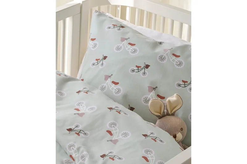 Påslakanset till Spjälsäng 2-Dels Plingeling Grön - Grön - Textil & mattor - Sängkläder - Bäddset & påslakanset - Påslakanset enkelsäng