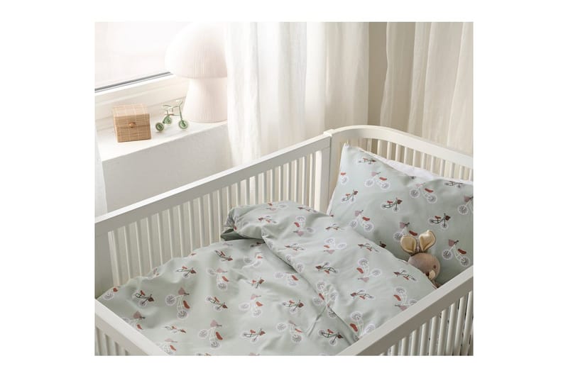 Påslakanset till Spjälsäng 2-Dels Plingeling Grön - Grön - Textil & mattor - Sängkläder - Bäddset & påslakanset - Påslakanset enkelsäng