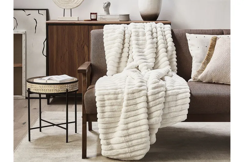 Abteh Pläd 150x200 cm Tvåsidig - Vit - Textil & mattor - Filt & pläd