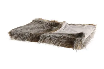 Asdad Pläd 150x200 cm Tvåsidig - Brun/Vit - Textil & mattor - Filt & pläd