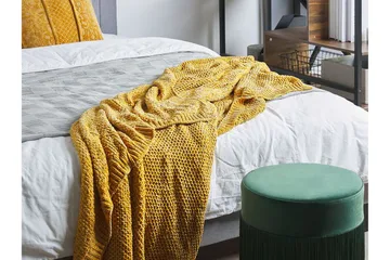 Haifa Överkast 150x200 cm - Gul - Textil & mattor - Filt & pläd