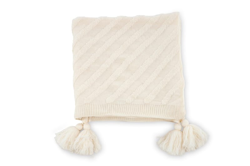 Katlyn Pläd 130x170 cm - Vit - Textil & mattor - Filt & pläd