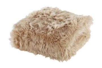 Pläd 200 x 220 cm ljusbrun DELICE - Brun - Textil & mattor - Filt & pläd