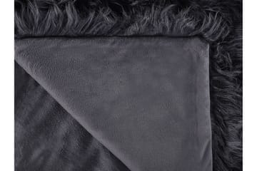 Pläd 200 x 220 cm svart DELICE - Svart - Textil & mattor - Filt & pläd