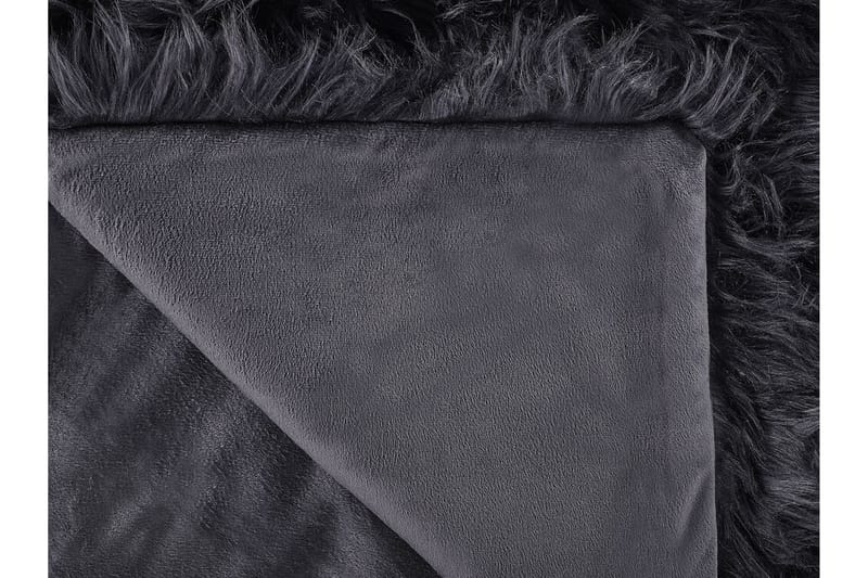 Pläd 200 x 220 cm svart DELICE - Svart - Textil & mattor - Filt & pläd