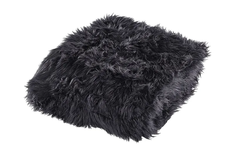 Pläd 200 x 220 cm svart DELICE, Svart