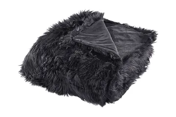 Pläd 200 x 220 cm svart DELICE - Svart - Textil & mattor - Filt & pläd