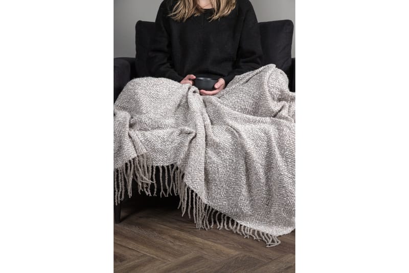Pläd Edwand 130x170 cm - Grå/Vit - Textil & mattor - Filt & pläd