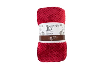 Pläd Liisa Coral 150x200cm - Röd - Textil & mattor - Filt & pläd