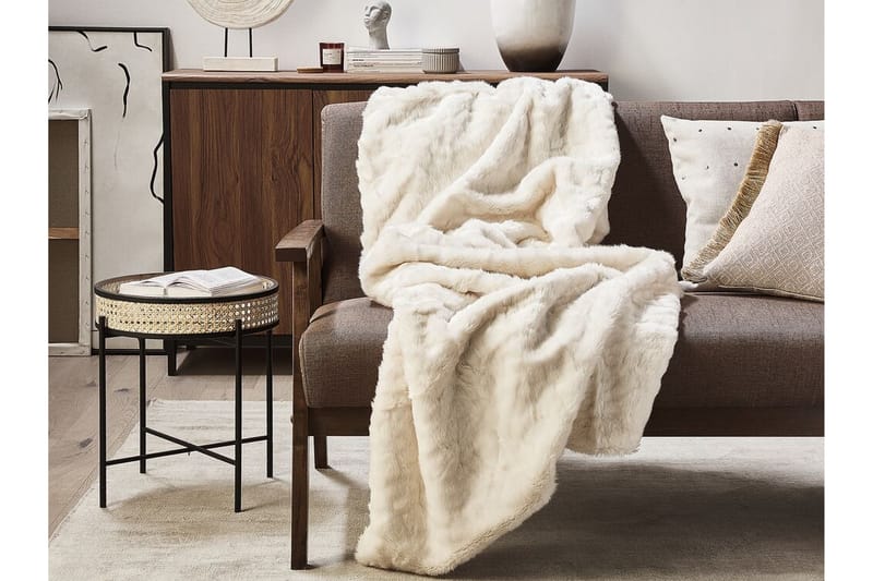 Pläd Sebaal 150x200 cm Tvåsidig - Vit - Textil & mattor - Filt & pläd