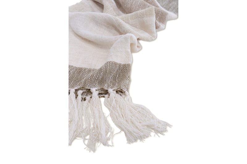 Sandy Pläd 130x170 cm - Offwhite/Beige/Brun - Textil & mattor - Filt & pläd