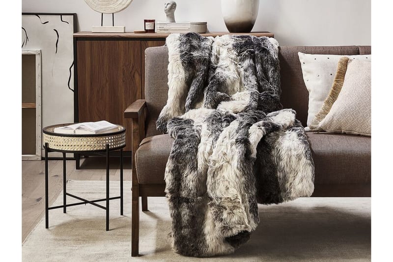 Tazart Pläd 150x200 cm Tvåsidig - Grå/Vit - Textil & mattor - Filt & pläd