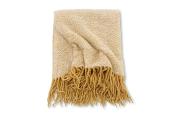 Toby Pläd 130x170 cm - Gul/Vit - Textil & mattor - Filt & pläd