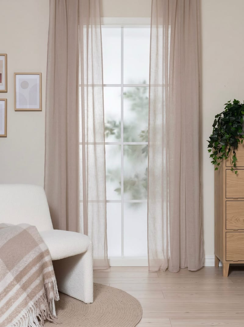 Gardin Alice 140x250 cm - Linne - Textil & mattor - Gardiner - Gardinlängder - Veckbandslängder