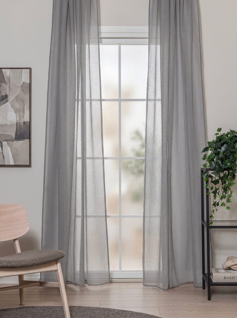 Gardin Alma 140x250 cm - Grey - Textil & mattor - Gardiner - Gardinlängder - Hällängder
