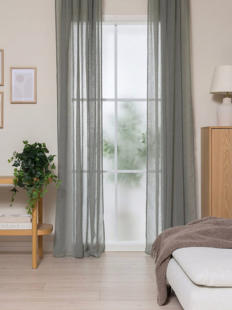 Gardin Felicia 140x240 cm - Grön - Textil & mattor - Gardiner - Gardinlängder - Öljettgardiner