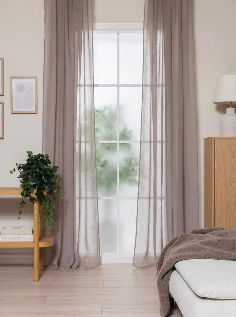 Gardin Felicia 140x240 cm - Greige - Textil & mattor - Gardiner - Gardinlängder - Öljettgardiner