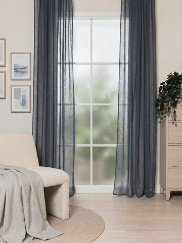 Gardin Felicia 140x240 cm - Indigoblå - Textil & mattor - Gardiner - Gardinlängder - Öljettgardiner