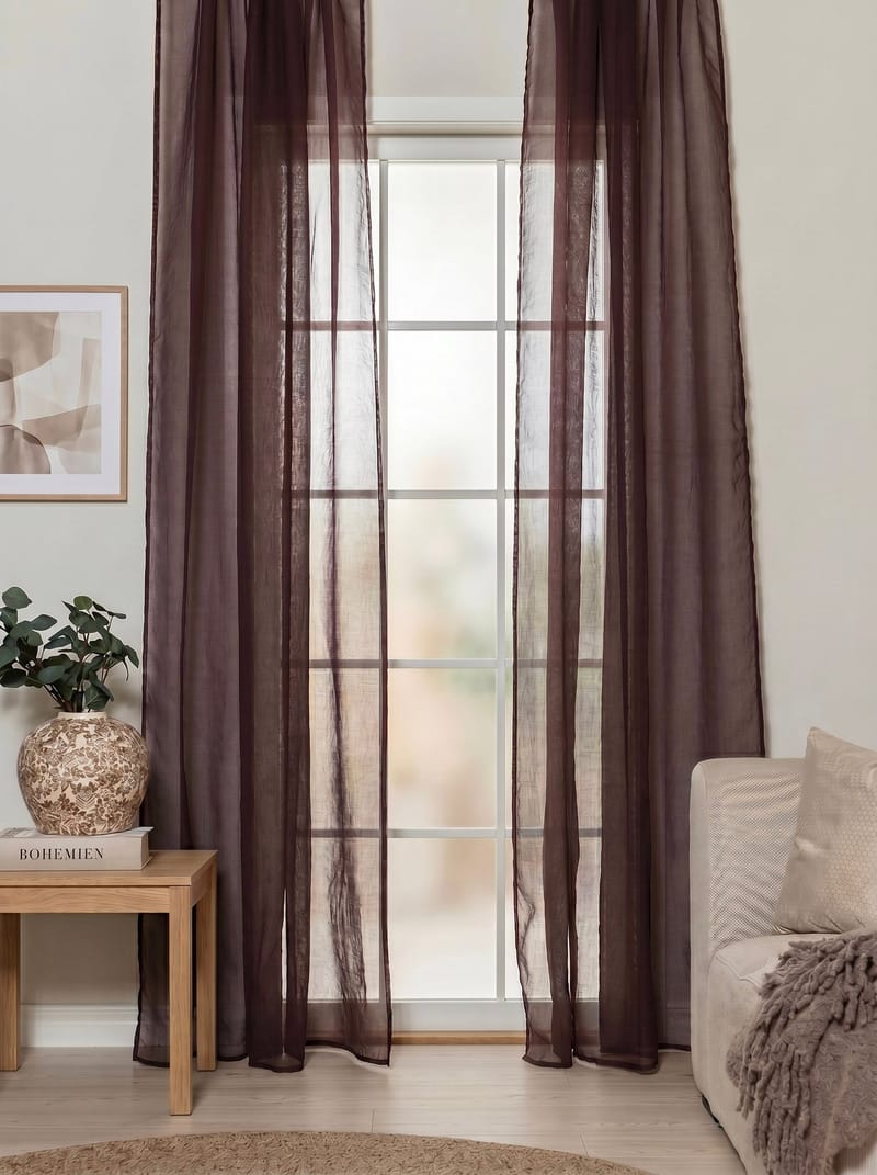 Gardin Lisa 140x250 cm - Chocolate - Textil & mattor - Gardiner - Gardinlängder - Veckbandslängder