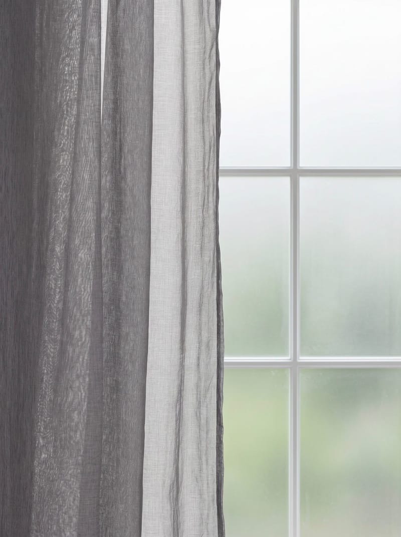 Gardin Lisa 140x250 cm - Grey - Textil & mattor - Gardiner - Gardinlängder - Veckbandslängder