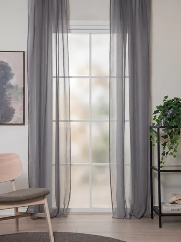 Gardin Lisa 140x250 cm - Grey - Textil & mattor - Gardiner - Gardinlängder - Veckbandslängder