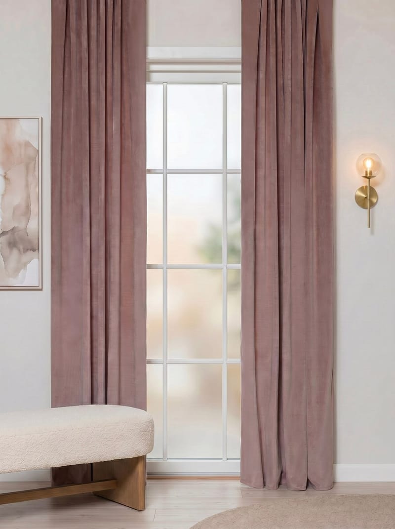 Gardin Saga 140x240 cm - Dusty Pink - Textil & mattor - Gardiner - Gardinlängder - Öljettgardiner