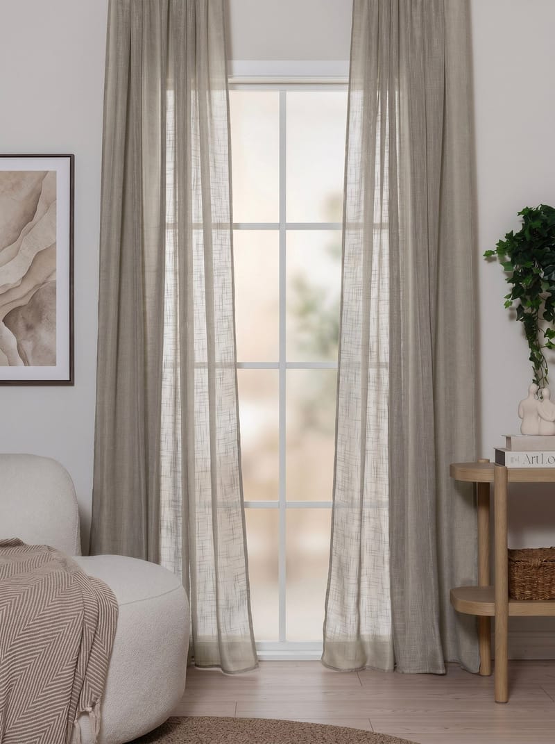 Gardin Stella 140x250 cm - Greige - Textil & mattor - Gardiner - Gardinlängder - Veckbandslängder